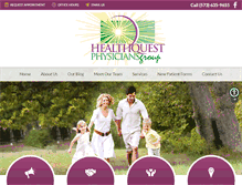 Tablet Screenshot of healthquestgroup.com